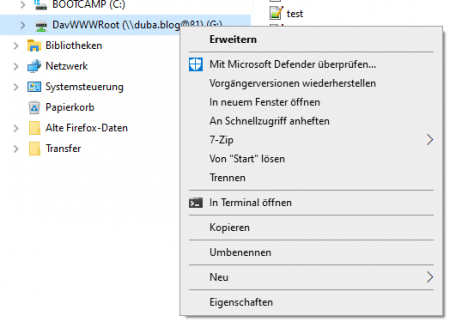 Screenshot Windows Dateiexplorer