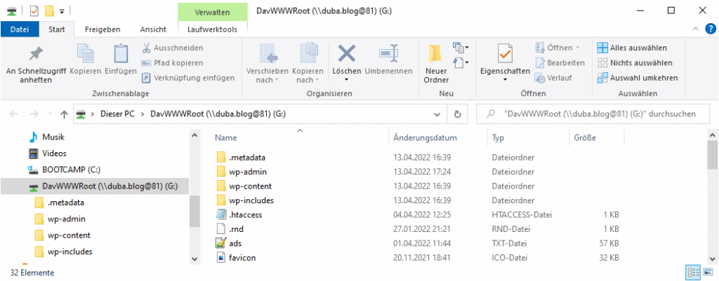 WebDAV einfach einrichten in Windows 10